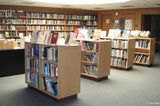 Wood Board Bookshelf Used for Library