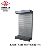 Metal Shelf/Supermarket Rack with Slatwall Back for Display