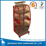 Magzines Display Rack Red Powder Coating Finish