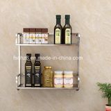 Double Shelf Stainless Steel Kitchen Seasoning Holder Spice Rack (6B)