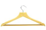 Yeelin Suit Wooden Hanger with Trousers Bar Padded Rubberize Notch Inside