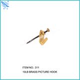 Classic Brass Plated Wall Picture Hooks (311)
