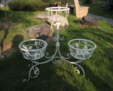 Eco-Friendly 2017 Newest 3-Pot Foldable Cheap Metal Garden Decorative Flower Planter Stand (PL08-4836)