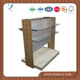 Two Sided Retail Display Rack with Tempered Glass Panel