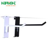 Chrome Metal Slat Grid Wall Panel Display Hooks