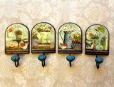 Handmade Wooden Hangers, Decorative Ceramic Wall Hooks & Hangers, Wooden Wall Hanger