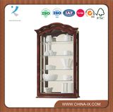 Curio Wall Cabinet 4 Adjustable Shelves Mirrored Back