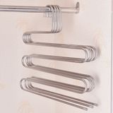 Stainless Steel Trousers Clips Metal Rack Clothes Hanger Towel Rack Scarves Rack