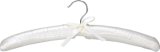 Ivory Clothes Satin Hanger with Silver Hook