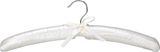 Ivory Clothes Satin Hanger with Silver Hook