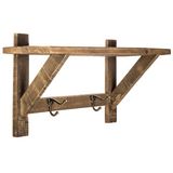 Cafe Furniture Gray Industrial Barnwood Shelf