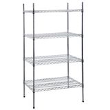 Folding Chrome Metal Wire Mesh Display Shelf