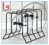 Kitchen Bakeware Pot Lid Rack Holder Organizer (Black)