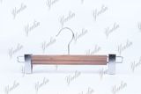 Cheap Pants Bamboo Hanger Ylbm33212-Chrus1 for Supermarket, Wholesaler with Shiny Chrome Hook