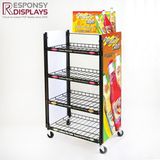 Floor Metal Display Rack for Juice