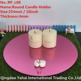 4mm Large Round Pink Glass Candle Holder