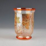 Hand Painting Hurricane Glass Candle Holder