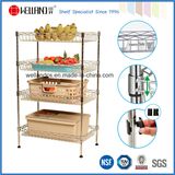 NSF Approval 4 Tiers Chrome Mesh Kitchen Basket Rack