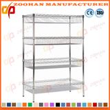 Metal Chrome Home Office Kitchen Storage Wire Basket Shelving (Zhw114)