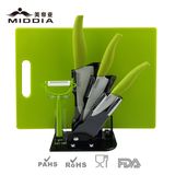 Kitchen Knife Set Ceramic Knives+Peeler+Chopping Board+Holder