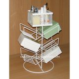 Elegant Wire Mesh Makeup Organizer Rack (LJ9006)