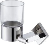 Diamond Shaped Base Single Polished Toothbrush Holder (06-1102)