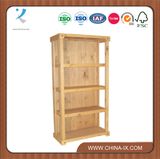 Wood Closed Back Shelving Unit with 3 Shelves