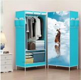 Modern Simple Wardrobe Household Fabric Folding Cloth Ward Storage Assembly King Size Reinforcement Combination Simple Wardrobe (FW-30C)