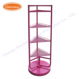 Triangle Rotating Supermarket Retail Water Bottle Storage Display Rack for Sale