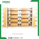 Metal Retail Display Rack with Wooden Shelf