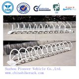 High Quality Spiral White Powder Coated Bike Racks