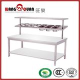 Stainless Steel Work Table with Spice Over Shelf