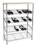 Multi-Purpose Chrome Metal Wire Wine Home Kitchen Bathroom Rack