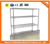 2017 Powder Coated 4 Tier Commercial Shelf Steel Wire Shelving Rack