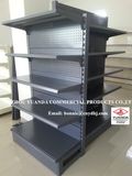Double Side Black 4 Layers Luxury Gondola Shelving
