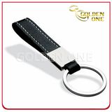 Wholesale Black PU Color Blank Leather Key Ring