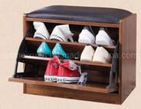 Solid Wooden Footstool Shoe Rack (M-X2569)