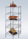 Adjustable Chrome Metal Heavy Duty Pentagon Corner Wire Rack (CJ-A1194SP)