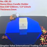 5mm Octagon Blue Glass Mirror Holder