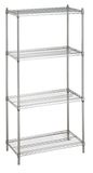 500 Lbs/ Shelf Chrome Wire Shelving