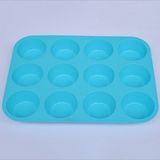 Eco-Friendly Silicone Mold Round Cake 12 Cup Cake Mould