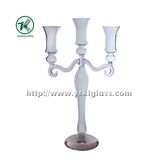 Glass Candle Holder for Wedding Decoration with Three Posts (9.5*20*34.5)