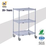 Mobile Steel Push Heavy Duty Display Rack with Adjustable Pallet