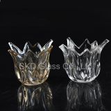 Pressed Chandelier Glass Candle Holder C014