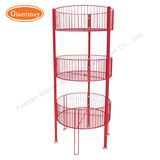 3 Tier Floor Standing Wrought Iron Metal Wire Basket Storage Toy Doll Display Stand Rack