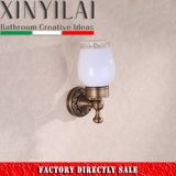 Antique Brass Finish Bathroom Ceramic Tumbler Holder