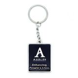 Promotion Gift Enamel Zinc Alloy Keychain in Ribbon in Bulk