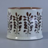 478ml Hand Painted Decorated Flower Pattern Fragrance Ceramic Candle Holders