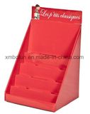 Three Layers Pink Cardboard Paper Display Stand for Cosmetic