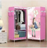 Modern Simple Wardrobe Household Fabric Folding Cloth Ward Storage Assembly King Size Reinforcement Combination Simple Wardrobe (FW-30D)